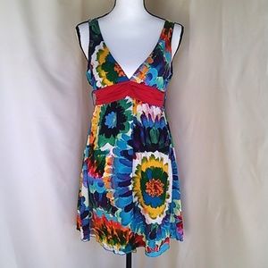 ❤️ Forever 21 Tie Dye Print Plunge Dress 2/$15